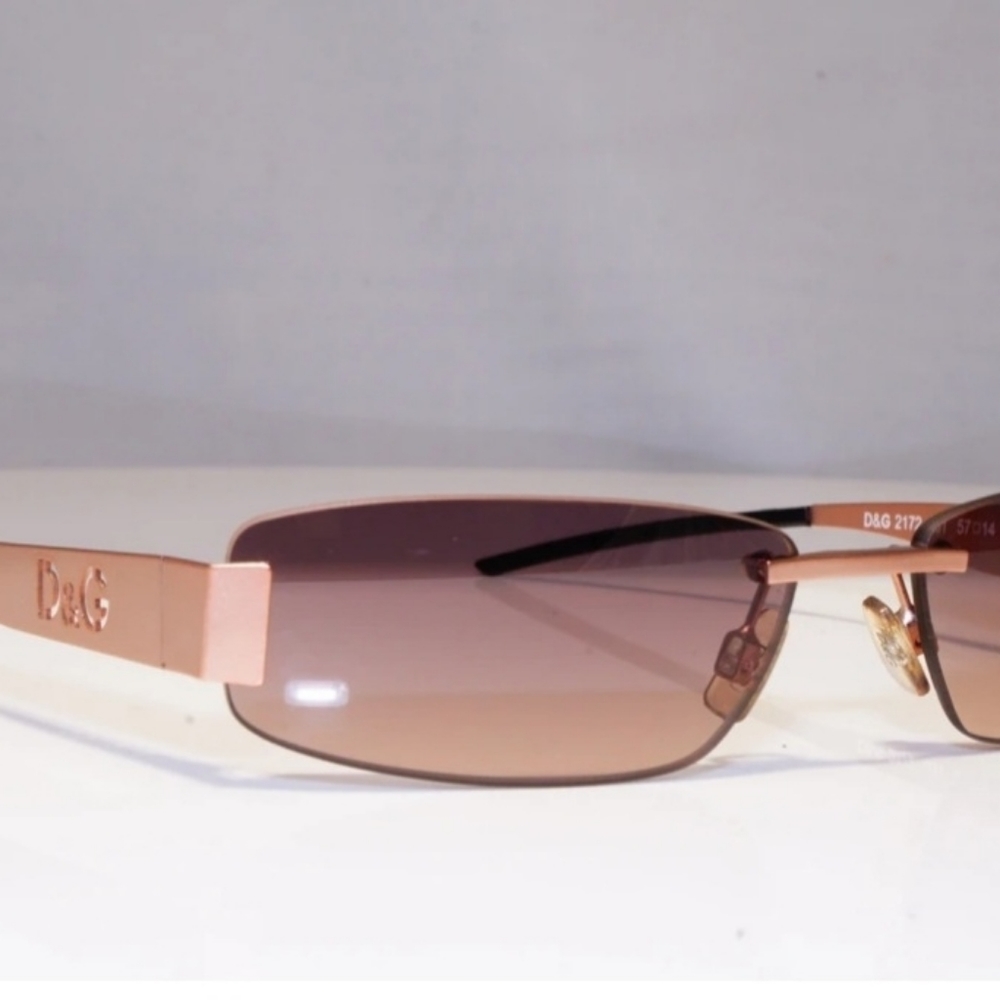 Women's Men's D&G boxed brown rose gold glasses.